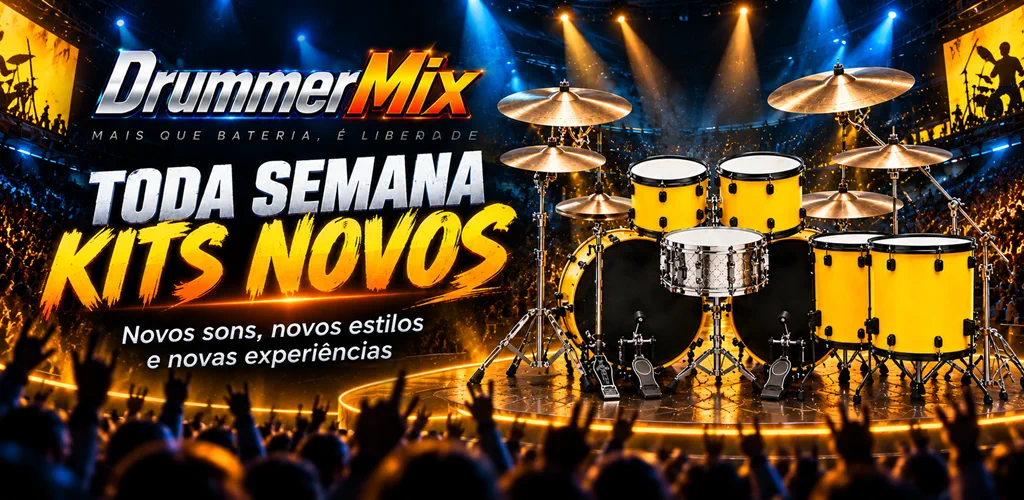 Toda semana, novos kits, sons e estilos no DrummerMix